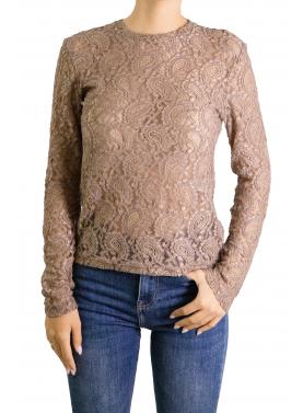 Maglia in pizzo girocollo Options